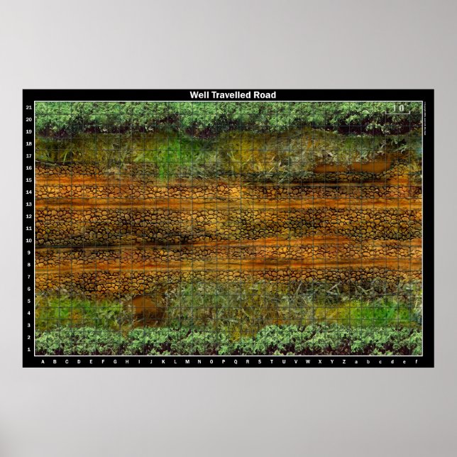 Póster Carretera Bien Viajada - Poster de Mapa de Batalla (Frente)