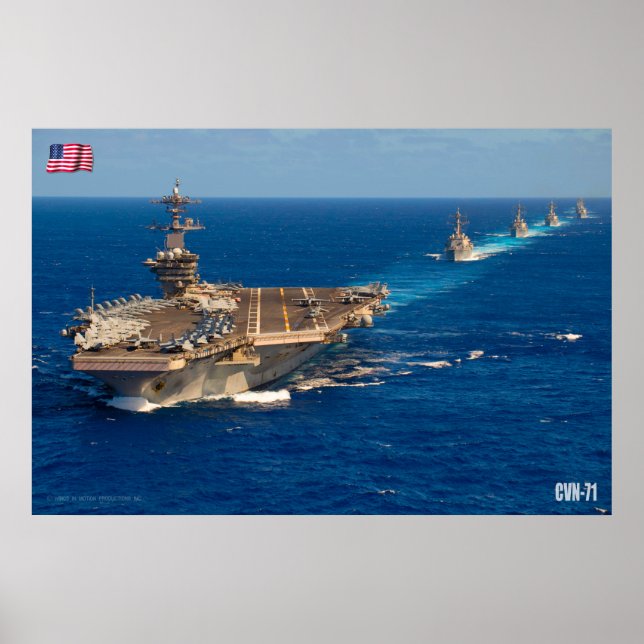 PÓSTER CARRETERA DE AERONAVES DE EE.UU. - CVN-71 (Frente)