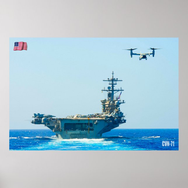 PÓSTER CARRETERA DE AERONAVES DE EE.UU. - CVN-71 (Frente)