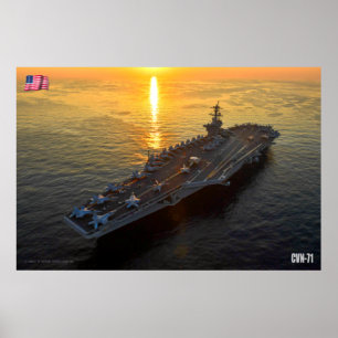 PÓSTER CARRETERA DE AERONAVES DE EE.UU. - CVN-71