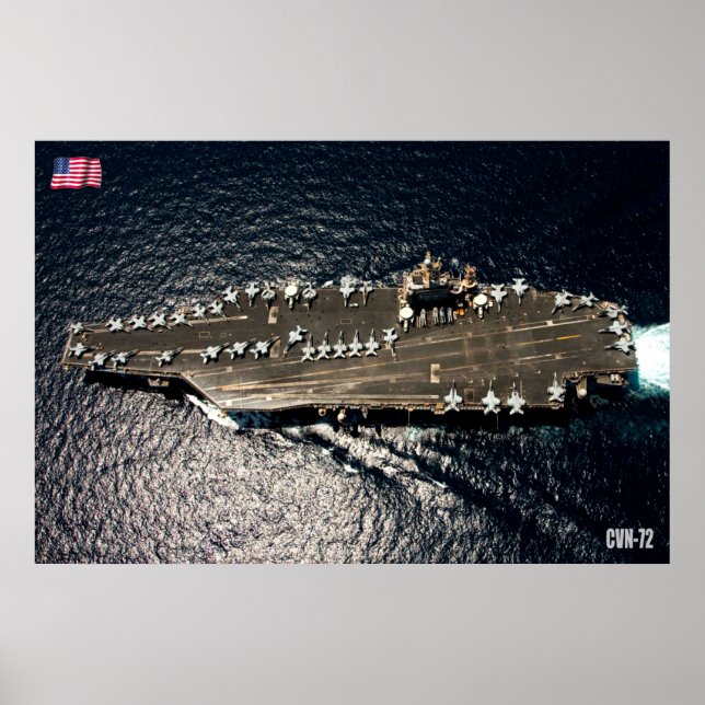 PÓSTER CARRETERA DE AERONAVES DE EE.UU. - CVN-72 (Frente)