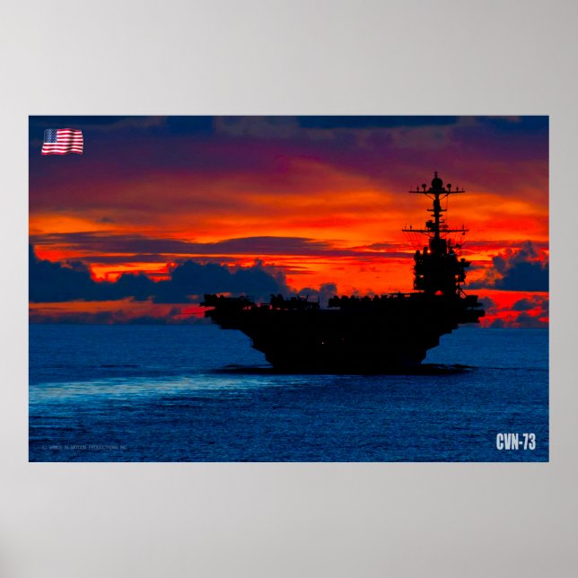 PÓSTER CARRETERA DE AERONAVES DE EE.UU. - CVN-73 (Frente)