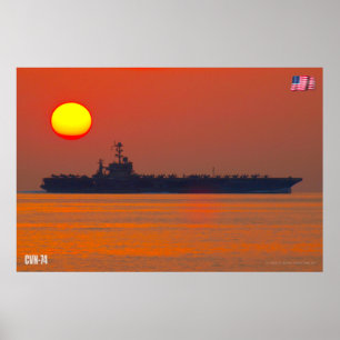 PÓSTER CARRETERA DE AERONAVES DE EE.UU. - CVN-74