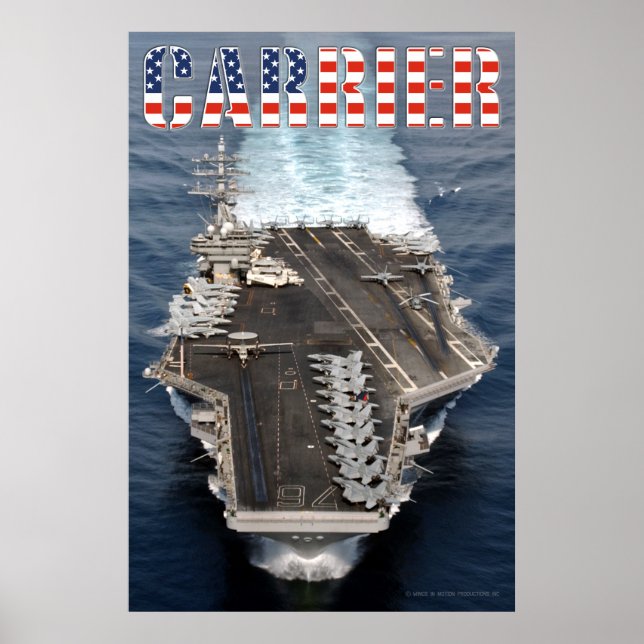 PÓSTER CARRETERA DE AERONAVES DE EE.UU. - CVN-76 (Frente)