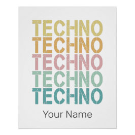 Póster Carretera de la casa de Techno Lettering