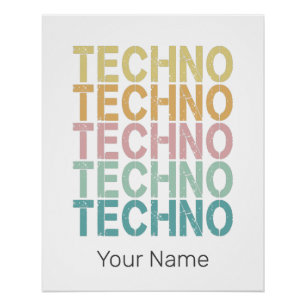 Póster Carretera de la casa de Techno Lettering