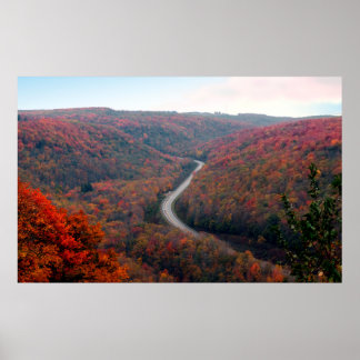 Póster Carretera de la curva de Denton Hill S