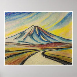 Póster Carretera del desierto - Imágenes de archivo