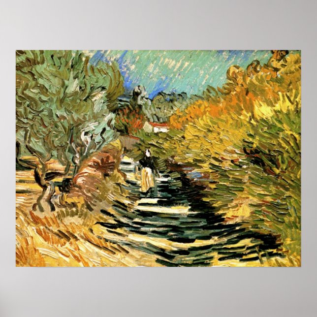 Póster Carretera en la figura femenina de Saint-Remy, Vin (Frente)