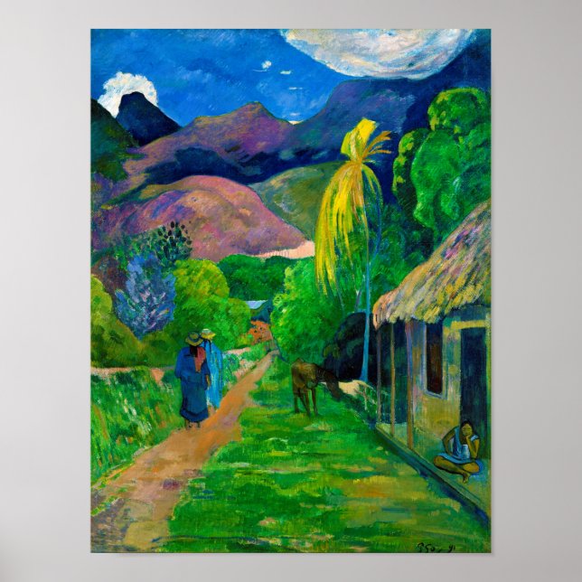 Póster Carretera en Tahití, Gauguin (Frente)