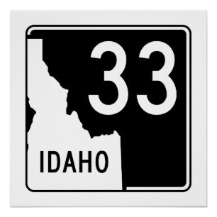 Póster Carretera Estatal de Idaho 33