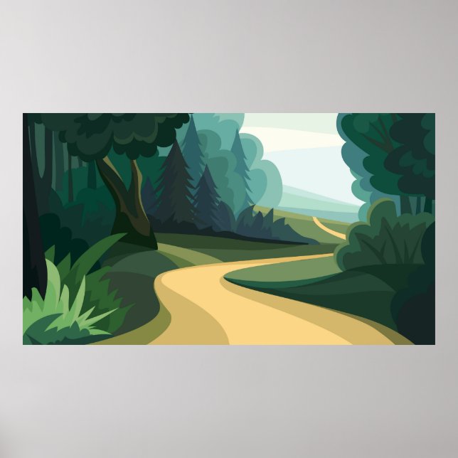 Póster Carretera forestal (Frente)
