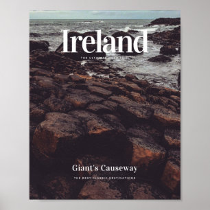 Póster Carretera Gigante de Irlanda - Hermoso acantilado