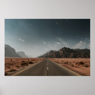 PÓSTER CARRETERA GRIS ASPHALT
