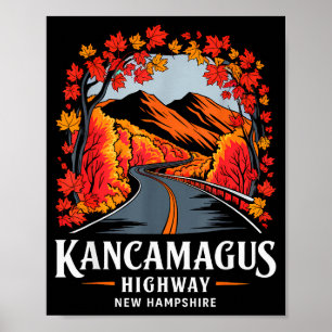 Póster Carretera Kancamagus New Hampshire Recuerdo de Fol