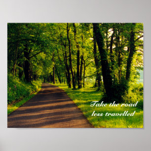 Póster carretera menos transitada
