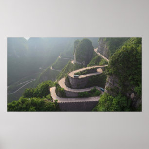 Póster Carretera Zhangjiajie China de Tongtian