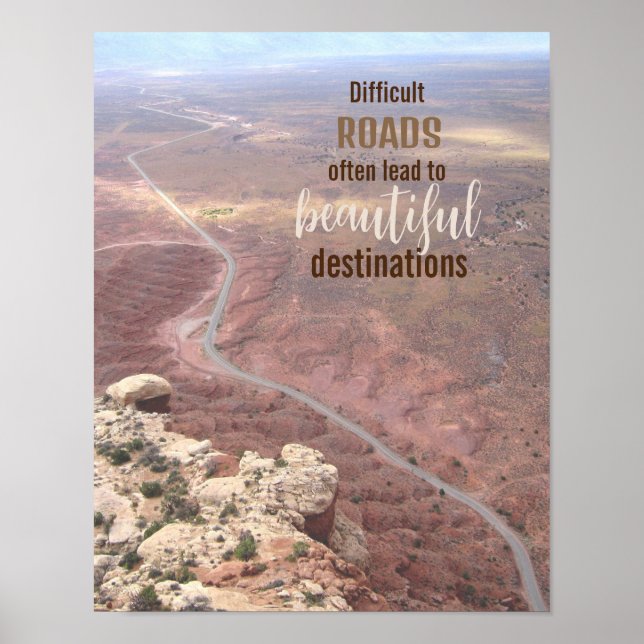Póster Carreteras difíciles Poster paisajístico Inspirado (Frente)