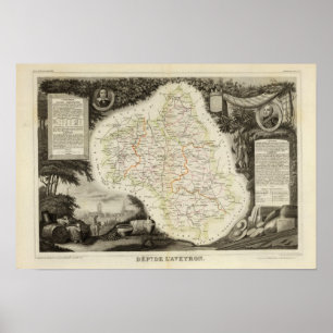 Póster Carreteras, pueblos, ciudades