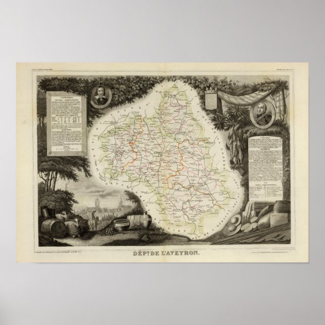 Póster Carreteras, pueblos, ciudades (Frente)