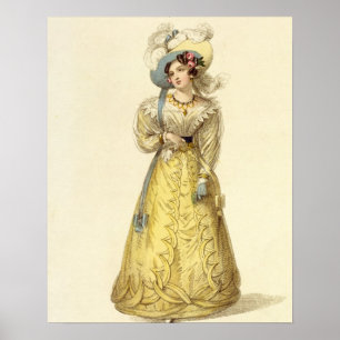 Póster Carriage Costume, fashion plate from Ackermann's R