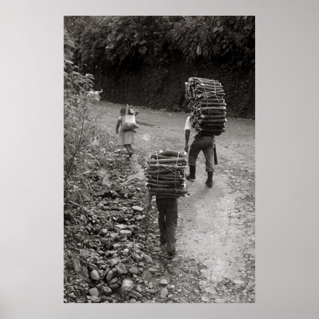 Póster Carriles de madera, Guatemala (Frente)