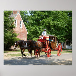 Póster Carrito Colonial de Williamsburg - Imprimir