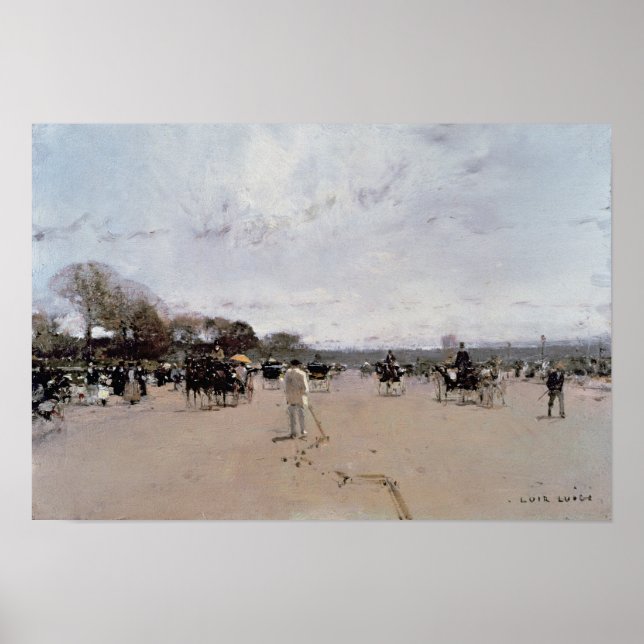 Póster Carritos en los Campos Elíseos (Frente)