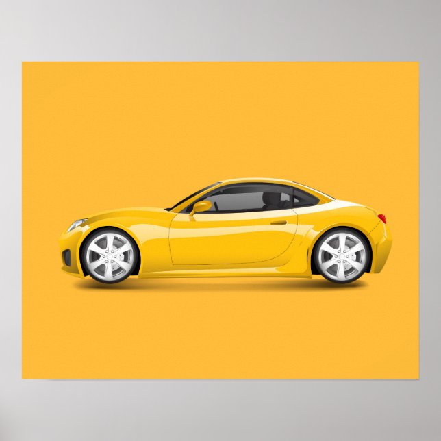 Póster Carro Amarelo (Frente)