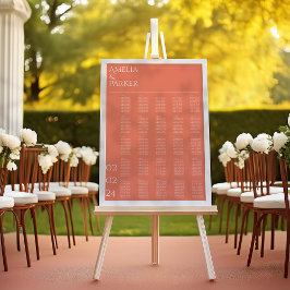 Póster Carro de asiento del Boda del Naranja minimalista