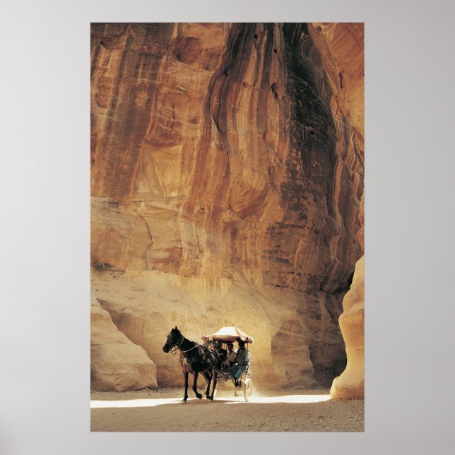 Póster Carro de caballo en la garganta estrecha (Siq), Pe (Frente)