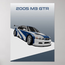 Póster Carro de carreras GTR M3 2005