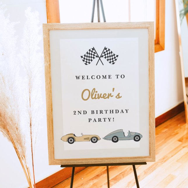 Póster Carro de carreras MAVERICK Retro Pastel 2° cumplea (Subido por el creador)