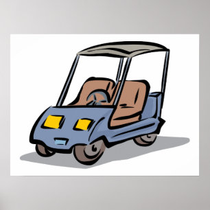 Póster Carro de golf