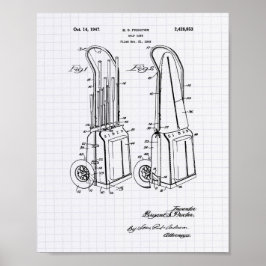 Póster Carro de golf de vintage 1943 Patent Art - Peper e