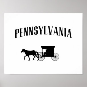 Póster Carro de Pennsylvania Amish