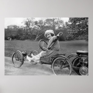 Póster Carro de viaje de antigüedades, principios del sig