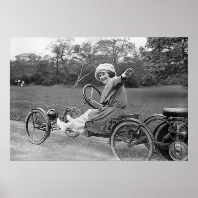 Póster Carro de viaje de antigüedades, principios del sig (Frente)