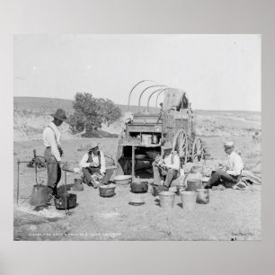 Póster Carro del campo en un poster del rodeo de Tejas