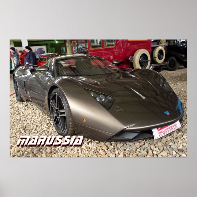 Póster Carro deportivo ruso Marussia (Frente)