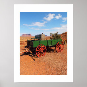 Póster Carro en Monument Valley