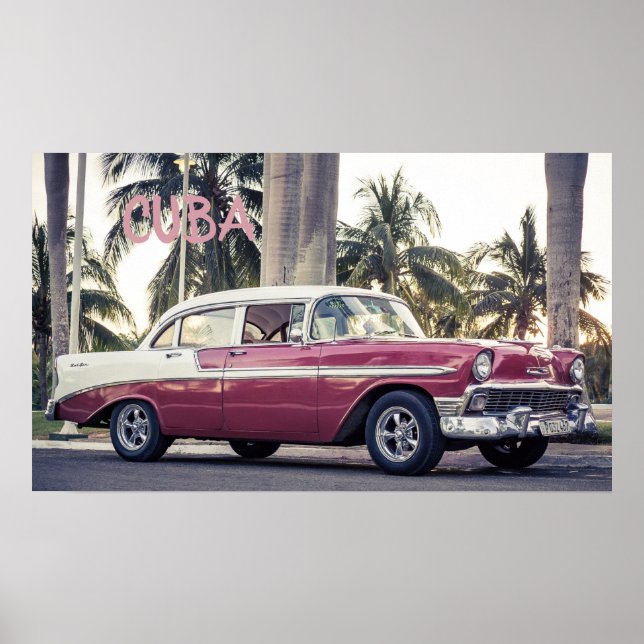 PÓSTER CARRO HAVANA CUBA (Frente)