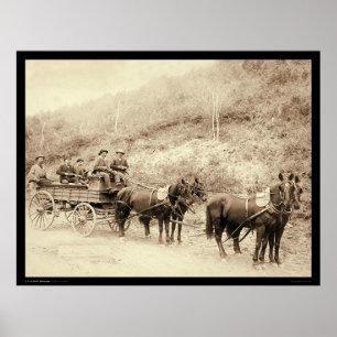 Póster Carro SD 1890 del tesoro de Wells Fargo Deadwood