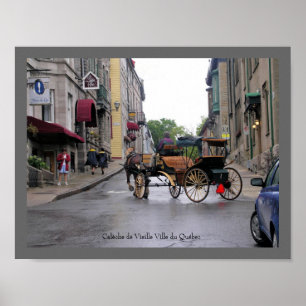 Póster Carro traído por caballo de la ciudad vieja de