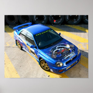 Póster Carro WRX Race