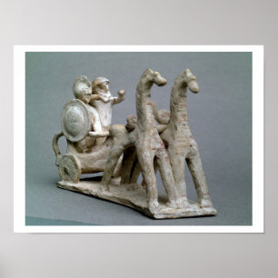 Póster Carro y caballos, de la tumba de princesa Nefe