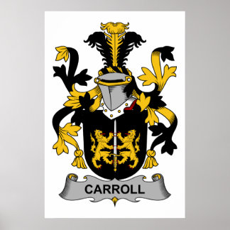 Póster Carroll Family Crest