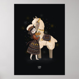 Póster CARROT LAMA por Alexandra Dikaia