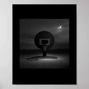 Póster Carrote De Baloncesto Negro Para Los Amantes Del D
