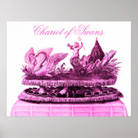 CARROZA ROSA ANTIGUA DE CISNES Y CUPCAKES